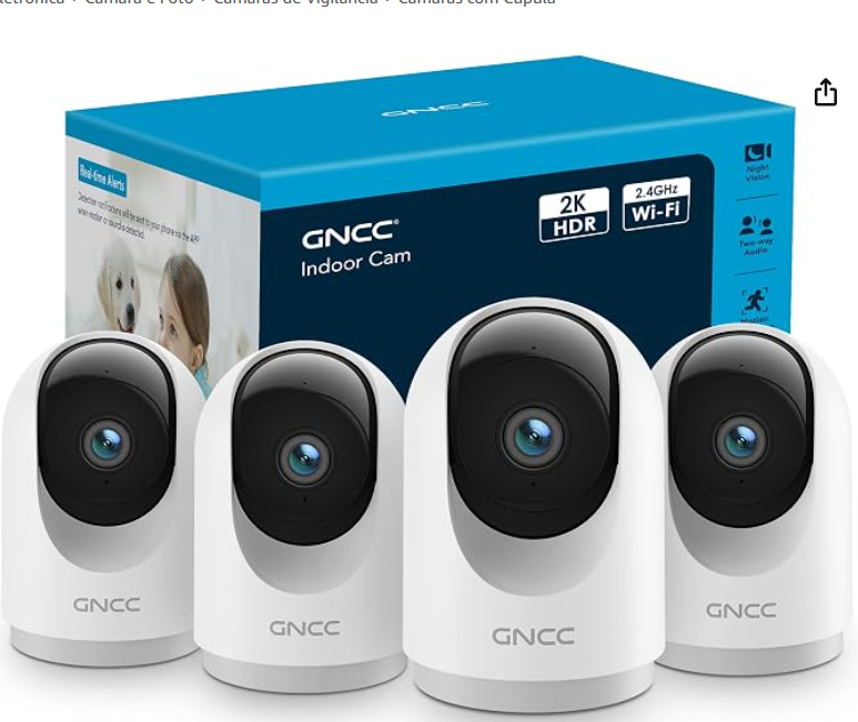 Cámara WiFi interior GNCC para vigilancia del hogar